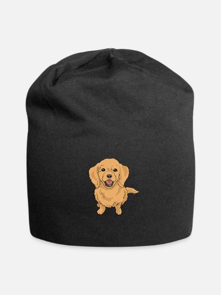 Golden retrievers - Bonnet en jersey - noir