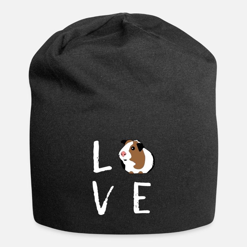 Cadeau cochon d'Inde Amour anniversaire cochon d'Inde - Bonnet en jersey - noir
