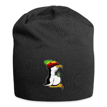 Tux Linux Penguin Coffee Break Computer Geek Rasta - Jersey Beanie - black - Front