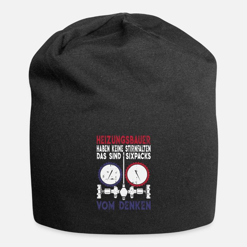 Heizungsbauer Sixpack vom Denken Installateur - Jersey-Beanie - Schwarz