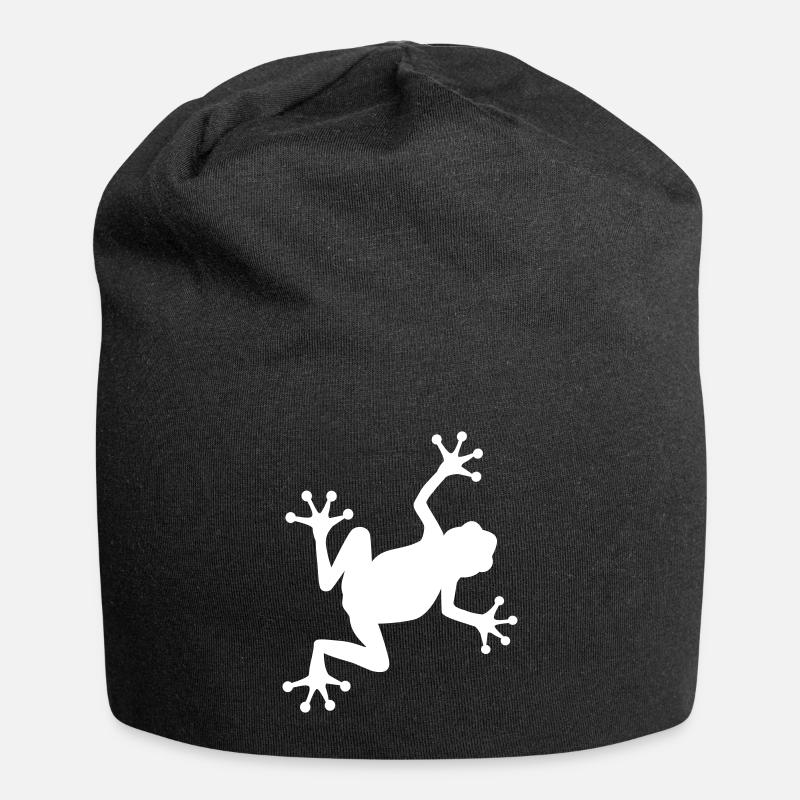 Frosch - Jersey-Beanie - Schwarz