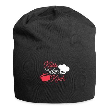 Küss den Koch - Jersey-Beanie - Schwarz - Vorne
