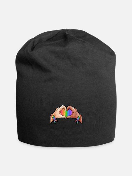 Gay Pride Gift - Jersey Beanie - black