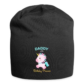 Papa d'anniversaire cadeau princesse Bday Party Licorne - Bonnet en jersey - noir - Devant