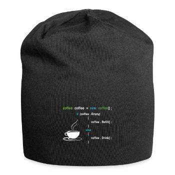 Kaffee Programmierer - Jersey-Beanie - Schwarz - Vorne