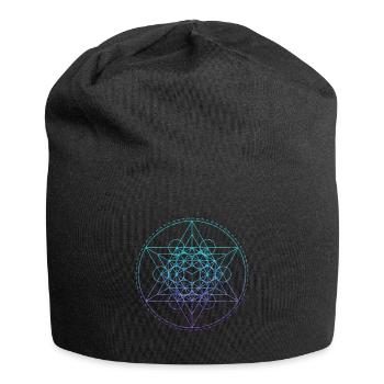 Sacred Geometry Teal Metatron - Jersey Beanie - black - Front