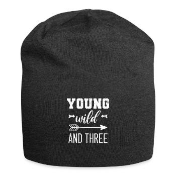 3rd birthday party - Jersey Beanie - charcoal grey - Front