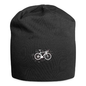 Bicycle racing bike anatomy german - Jersey Beanie - black - Front