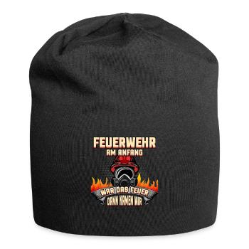 Feuerwehr wir löschen Feuer stolz 112 Geschenk - Jersey-Beanie - Schwarz - Vorne