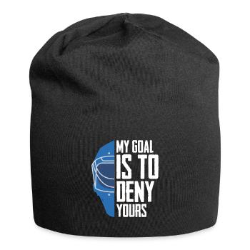 Funny defense goalkeeper ice hockey goalie - Jersey Beanie - black - Front