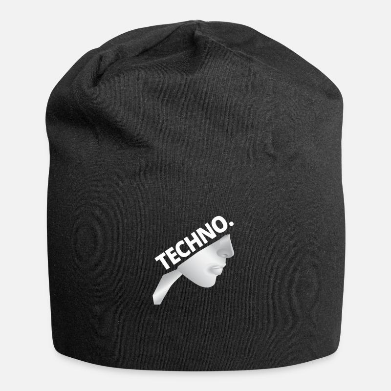 Techno Nonne - Dark Techno, Dark Minimal Techno, H - Bonnet en jersey - noir