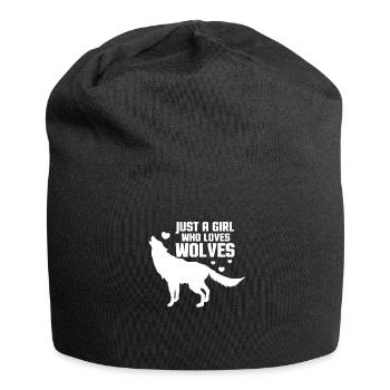Wolf girl - Jersey Beanie - black - Front