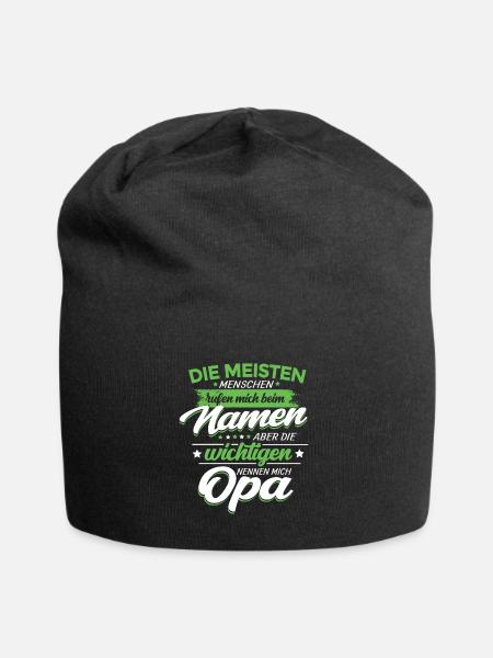 Opa Enkel T-Shirt Die Wichtigsten nennen mich OPA - Jersey-Beanie - Schwarz