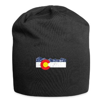 Colorado Flag Mountain Gift Vacation Colorado Day - Jersey Beanie - black - Front