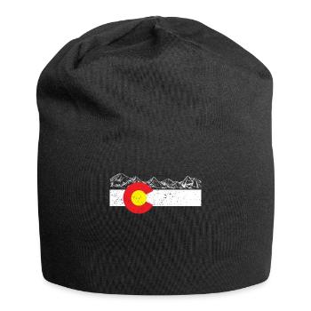 Colorado Flag Mountain Gift Vacation Colorado Day - Jersey Beanie - black - Front
