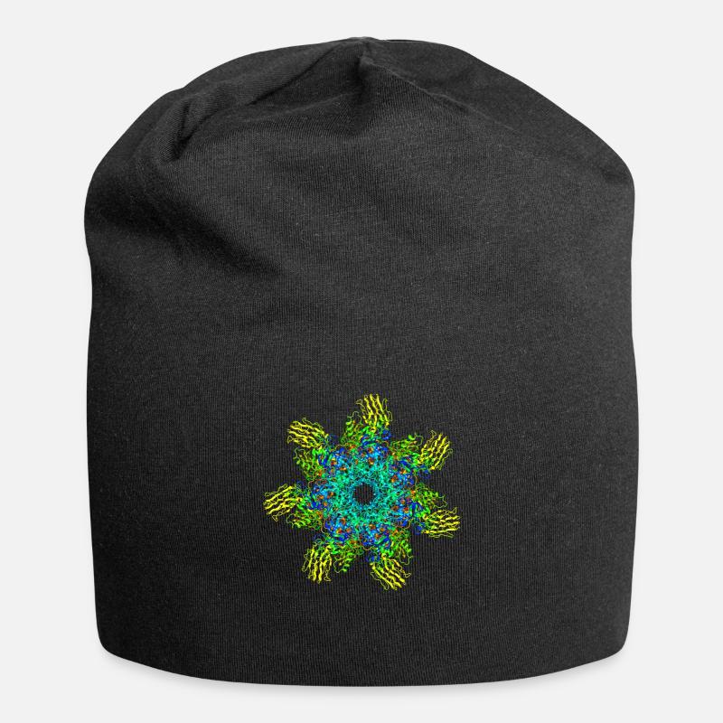 Biochemistry Research Cool protein molecule - Jersey Beanie - black