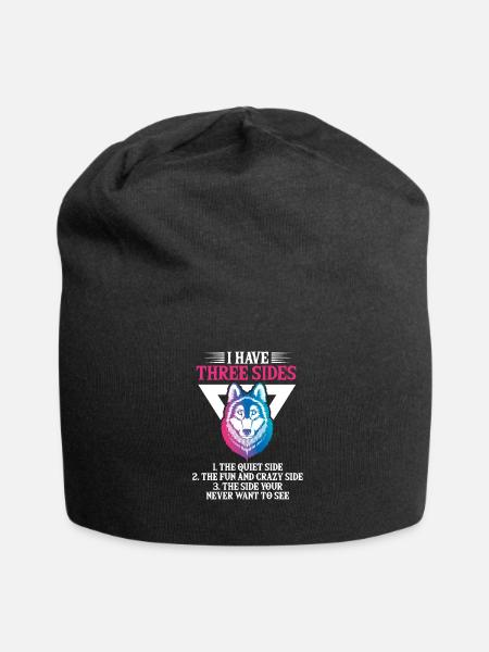 wolf - Jersey Beanie - black
