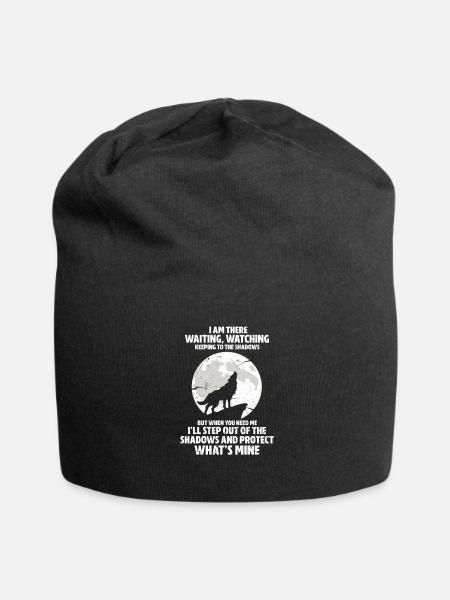 wolf - Jersey Beanie - black