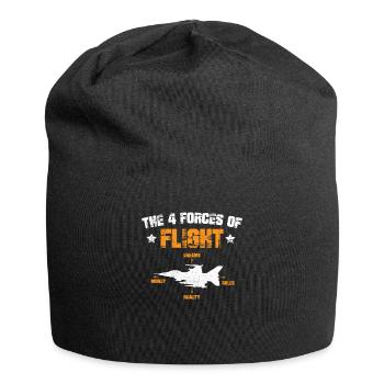 The 4 Forces of Flight Physics of Flight Aviation - Jersey-Beanie - Schwarz - Vorne