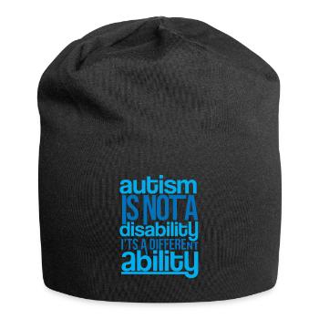 Autismus - Jersey-Beanie - Schwarz - Vorne