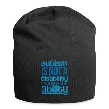 Autismus - Jersey-Beanie - Schwarz - Vorne
