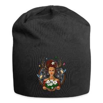 Ayahuasca Shaman Hippie Forest - Jersey Beanie - black - Front