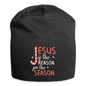 Jesus Is The Reason For The Season Zuckerstange We - Bonnet en jersey - noir - Devant
