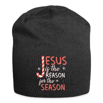 Jesus Is The Reason For The Season Zuckerstange We - Bonnet en jersey - charbon - Devant