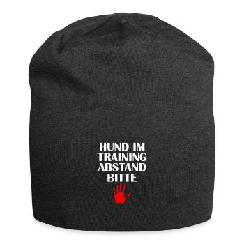 DOG IN TRAINING DISTANCE PLEASE - Jersey Beanie - charcoal grey - Front