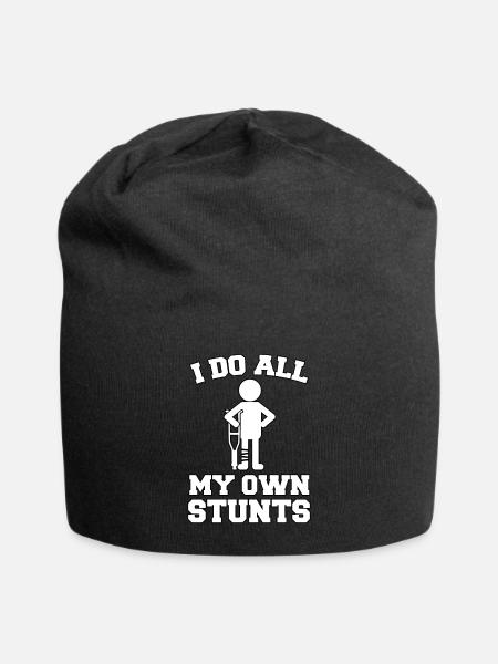 I Do All My Own Stunts - Jersey-Beanie - Schwarz