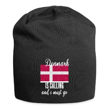 Dänemark - Jersey-Beanie - Schwarz - Vorne