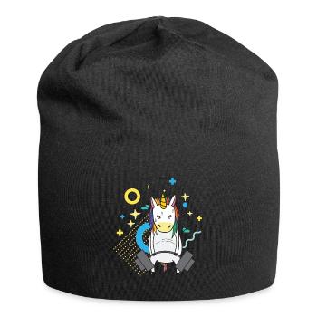 Unicorn Fitness Gym Sport Weightlifting Gift - Jersey Beanie - black - Front