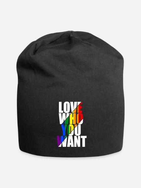 Gay Pride Gift - Jersey Beanie - black