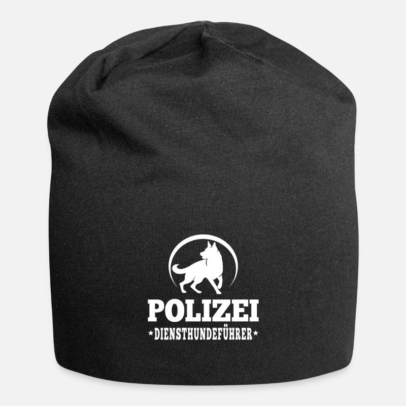 Polizei Diensthundeführer Geschenk - Jersey-Beanie - Schwarz