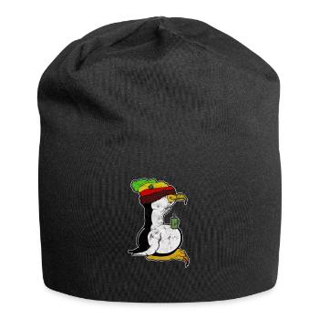 Tux Linux Penguin Coffee Break Computer Nerd Retro - Jersey Beanie - black - Front