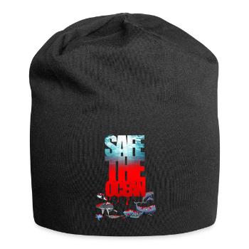 Safe the ocean - Jersey-Beanie - Schwarz - Vorne