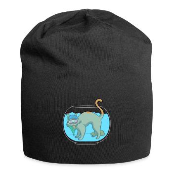 PECHE DE CHASSE A LA PECHE - Bonnet en jersey - noir - Devant