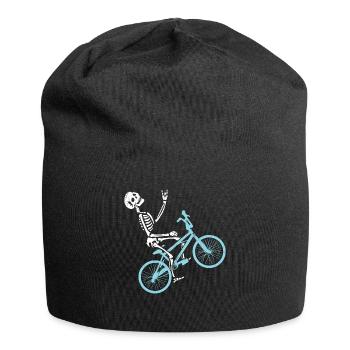 BMX Rider Skeleton Gift Design For Bike Fans - Jersey Beanie - black - Front