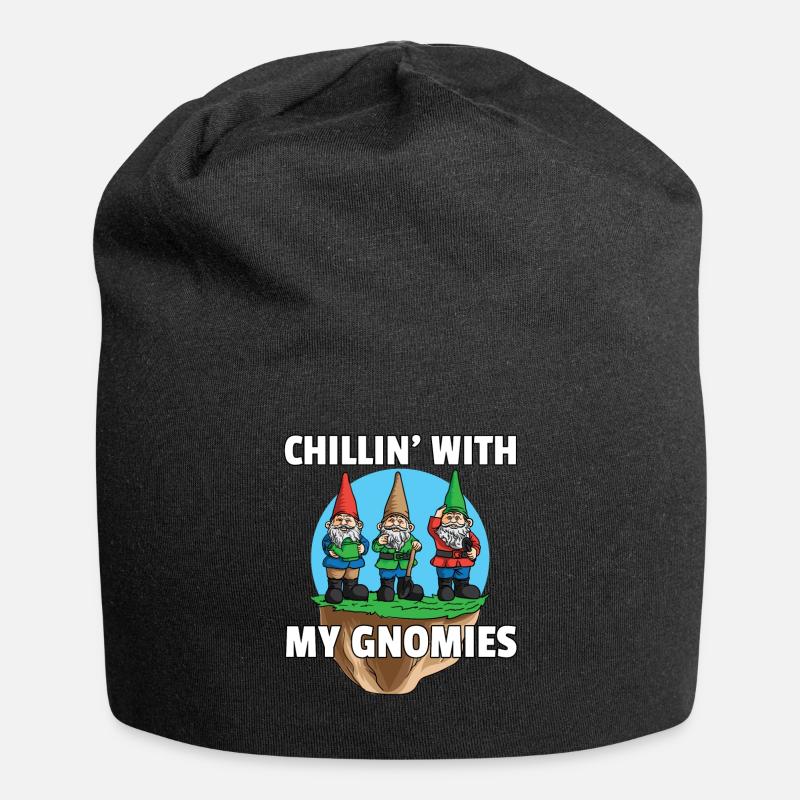 Gartenzwerge Zwerg Garten Gärtner - Jersey-Beanie - Schwarz