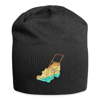 Tondeuse à gazon Tondeuse vintage retro - Bonnet en jersey - noir - Devant