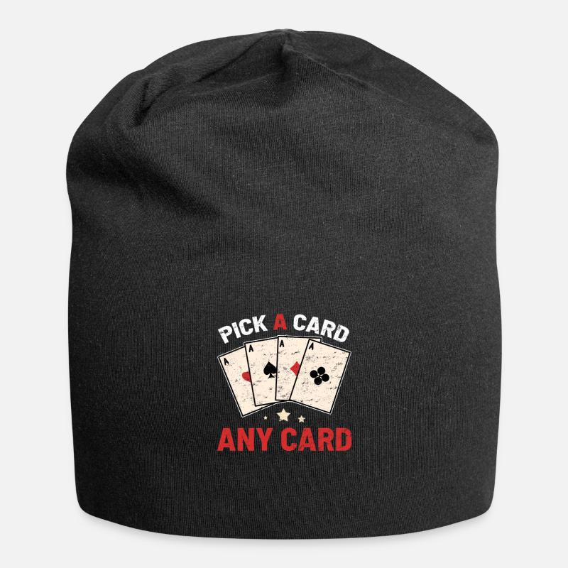 Carte magique magicien - Bonnet en jersey - noir