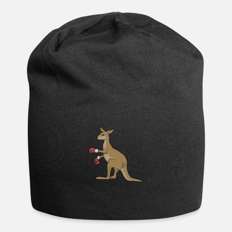 Känguru Boxen - Jersey-Beanie - Schwarz