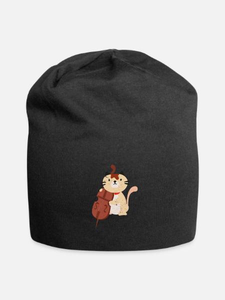 Cadeau Bassiste Cat Bass Cello Bass Bassist - Bonnet en jersey - noir
