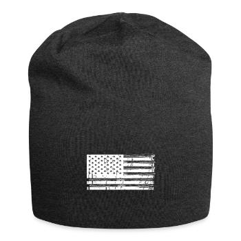American flag baseball - Jersey Beanie - charcoal grey - Front