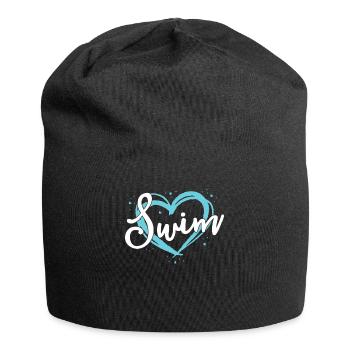 Amour Natation Maillot Équipe de Natation Heart Lover Blue - Bonnet en jersey - noir - Devant