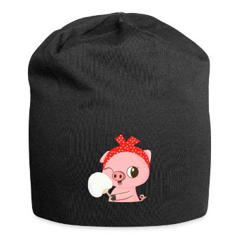Bandana cochon mignon Animal cochon mignon - Bonnet en jersey - noir - Devant