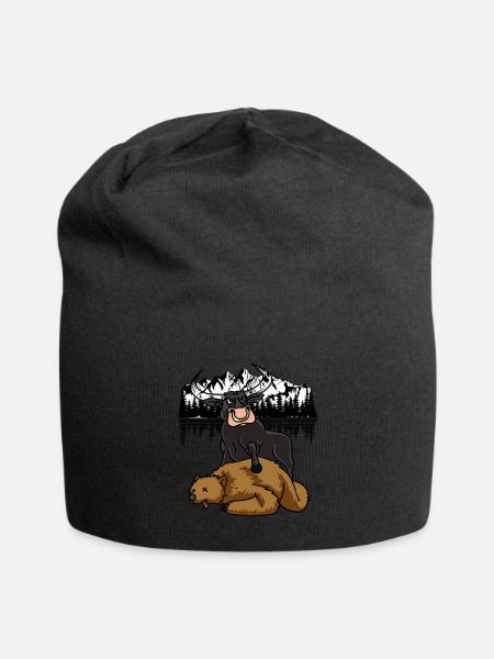 USA Aktien Börse Dollar Kurs - Jersey-Beanie - Schwarz