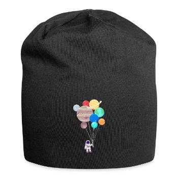 Astronaut planet universe space galaxy - Jersey Beanie - black - Front