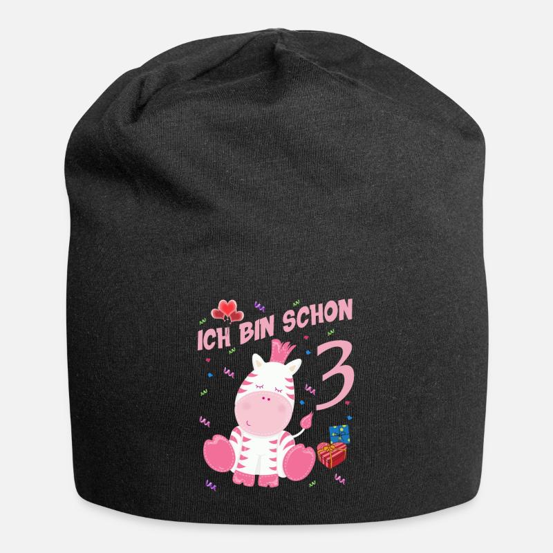 Geburtstagsshirt - 3 Jahre Geburtstag Geschenk - Jersey-Beanie - Schwarz