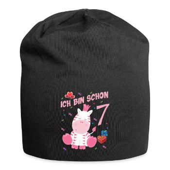 Geburtstagsshirt - 7 Jahre Geburtstag Geschenk - Jersey-Beanie - Schwarz - Vorne